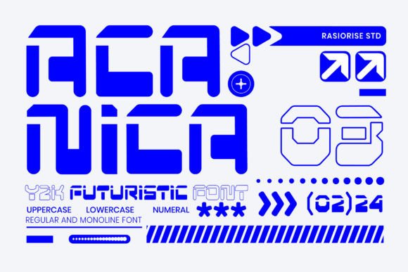 Acanica Font: A Futuristic Y2K Display Typeface for Handmade Products