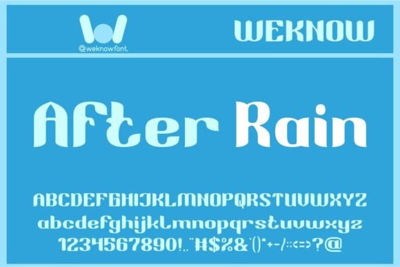 After Rain Display Font for Digital Brand Identity