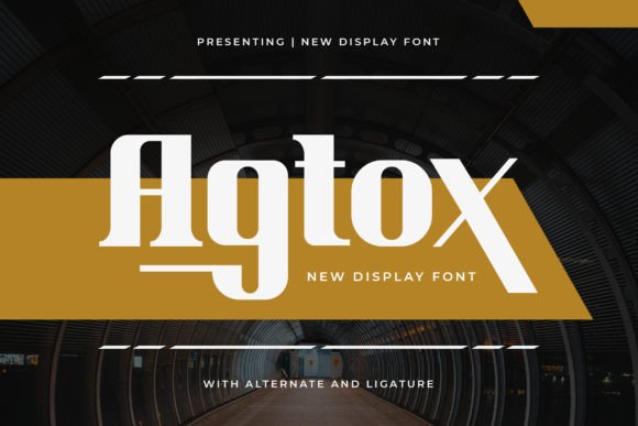 Agtox Display Font for Handmade Products and Packaging Design