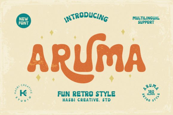 Aruma Retro Fun: A Vintage Display Font for Modern Brands
