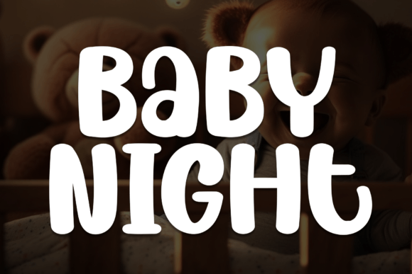 Baby Night Display Font for Playful Editorial Headlines