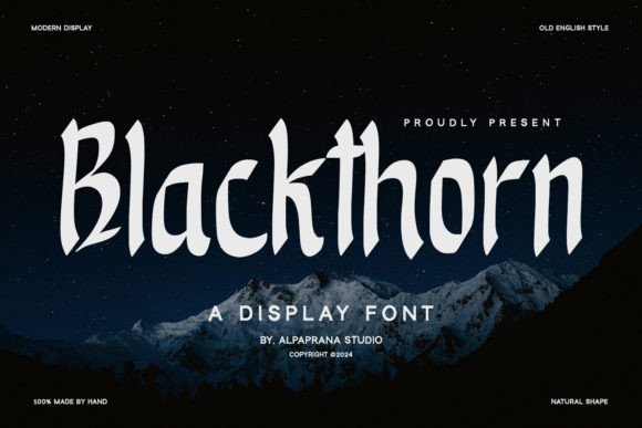 Blackthorn Display Font for Modern Small Business Branding