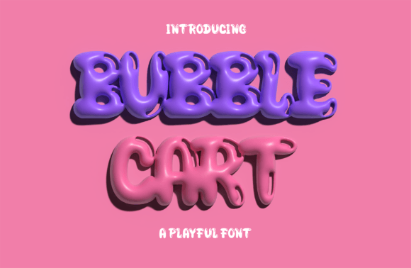 Bubble Cart: A Playful Display Font for Cheerful Designs