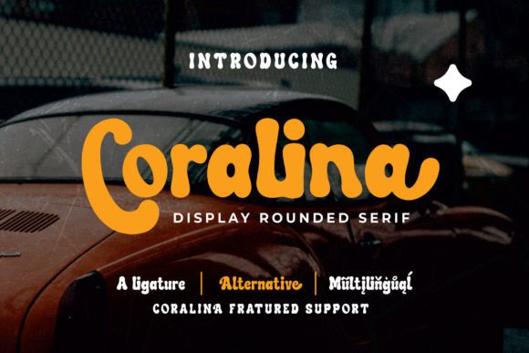 Coralina Retro Display Font for Small Business Branding