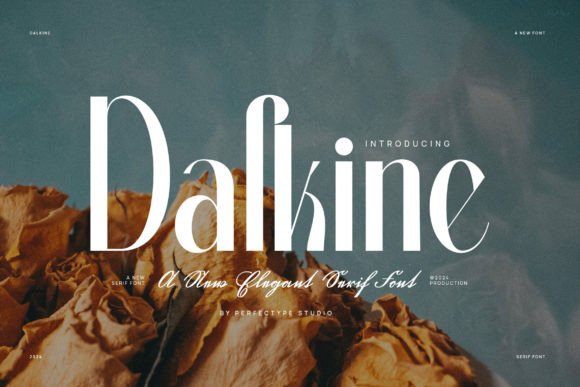 Dalkine Display Font for Crafters and Handmade Product Designers