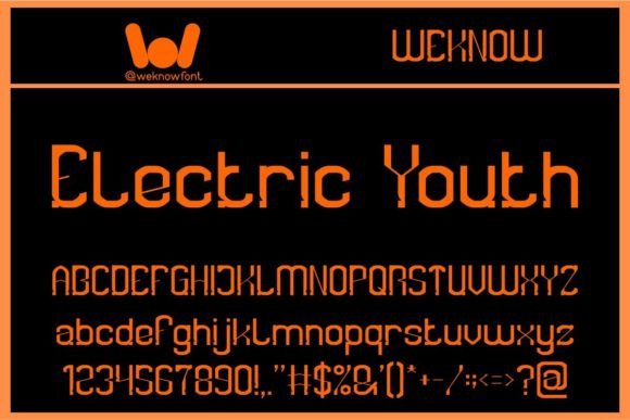 Electric Youth: A Sci-Fi Display Font for Modern Branding
