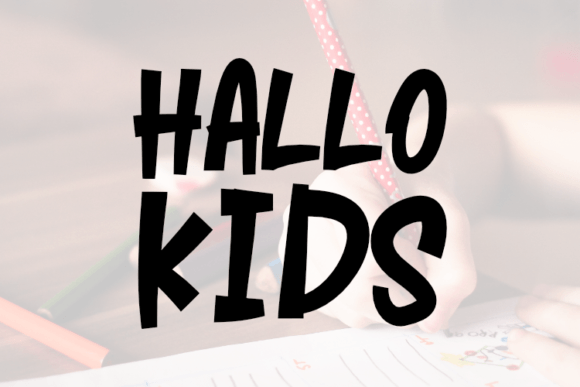 Hallo Kids Font: Playful Display Typeface for Small Business Branding