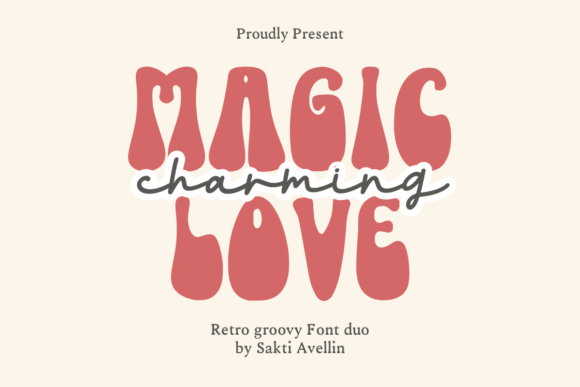 Magic Love Charming: A Retro Duo Display Font for Handmade Products and Printables