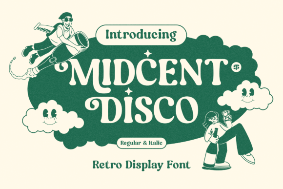 Midcent Disco Display Font for Branding and Packaging Design