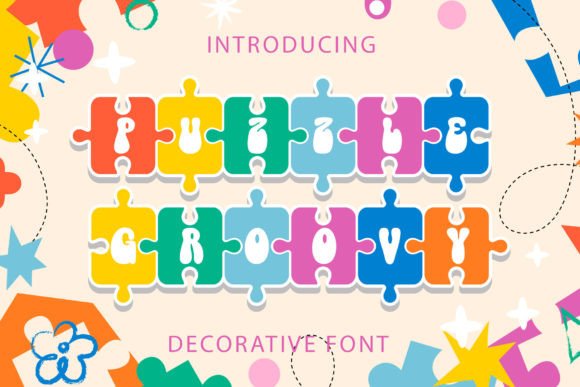 Puzzle Groovy Font Review: A Playful Display Typeface for Kid-Focused Branding
