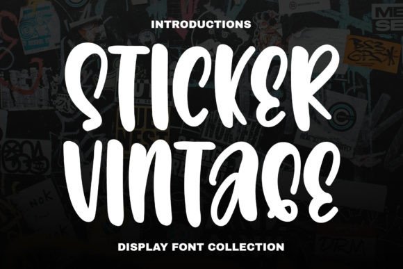 Sticker Vintage: A Retro Display Font for Digital Branding