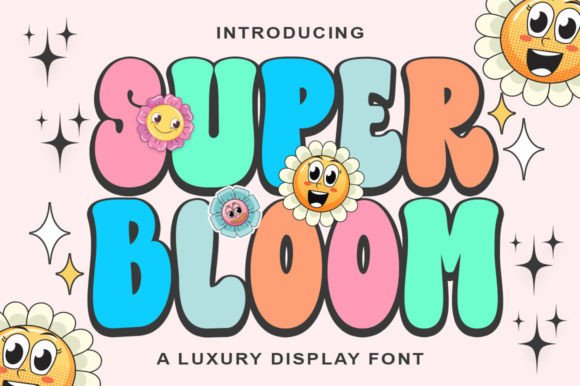 Super Bloom Display Font for Editorial Design and Publishing