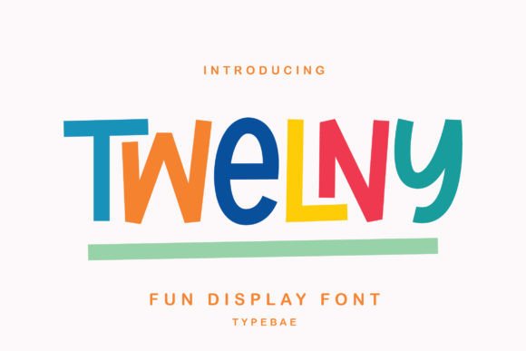 Twelny Display Font for Sweet Branding and Playful Designs