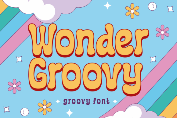 Wonder Groovy: A Retro Display Font for Bold Designs
